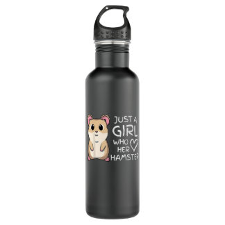Bouteille D'eau Juste Une Fille Qui Aime Son Mignonne Hamster Pet