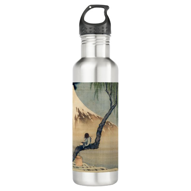 Bouteille D'eau Katsushika Hokusai - Garçon regardant le Mont Fuji (Devant)