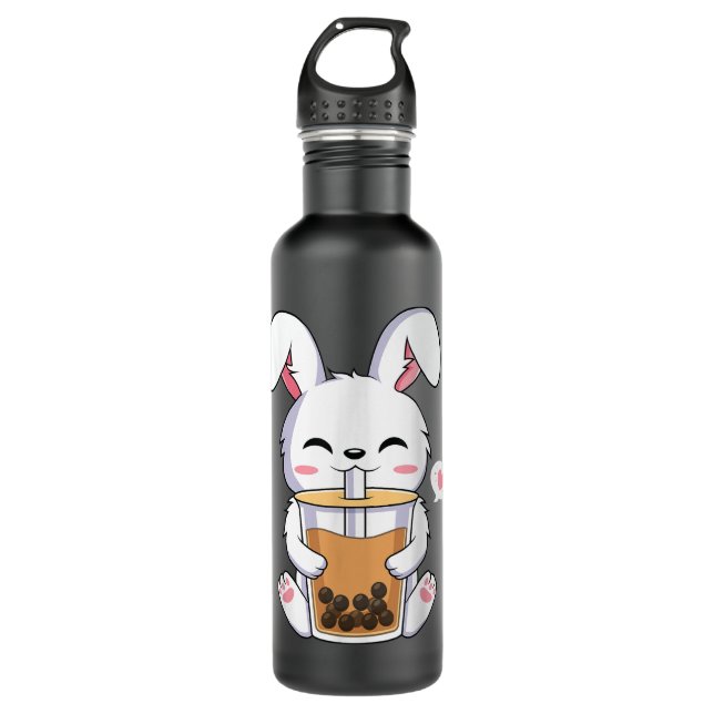 Bouteille D'eau Kawaii Anime Bunny Boire Boba Bubble Tea Rabbit (Devant)