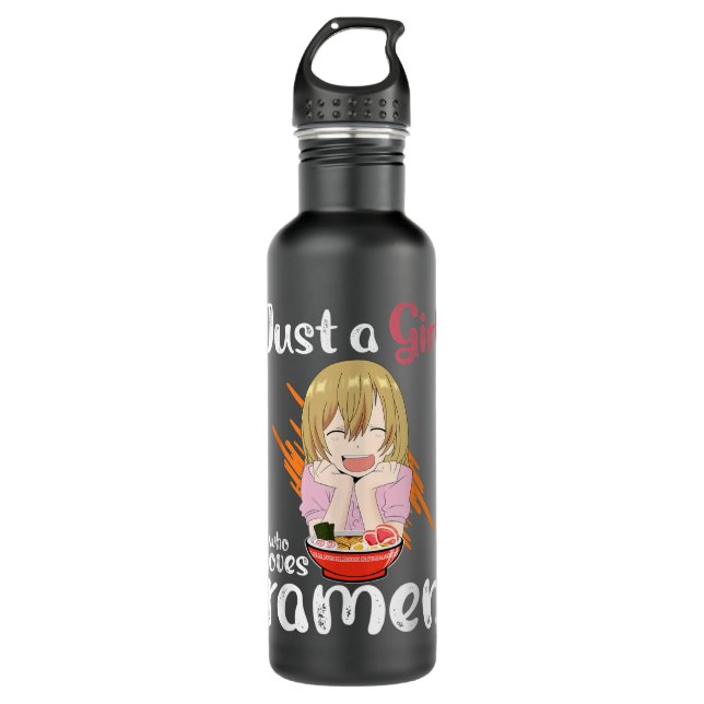 Bouteille D'eau Kawaii Anime Girl Manger Ramen Japonais Noodle Ani (Devant)