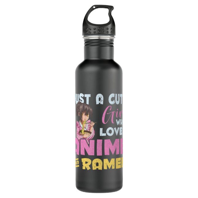 Bouteille D'eau Kawaii Japonaise Ramen Amoureux Filles Femmes Otak (Devant)
