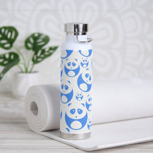Bouteille D'eau Kawaii Panda Baby Blue et White Motif sans fil