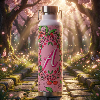 Bouteille D'eau Kawaii Rouge Cerise Tendances Féminine Mignonne Es