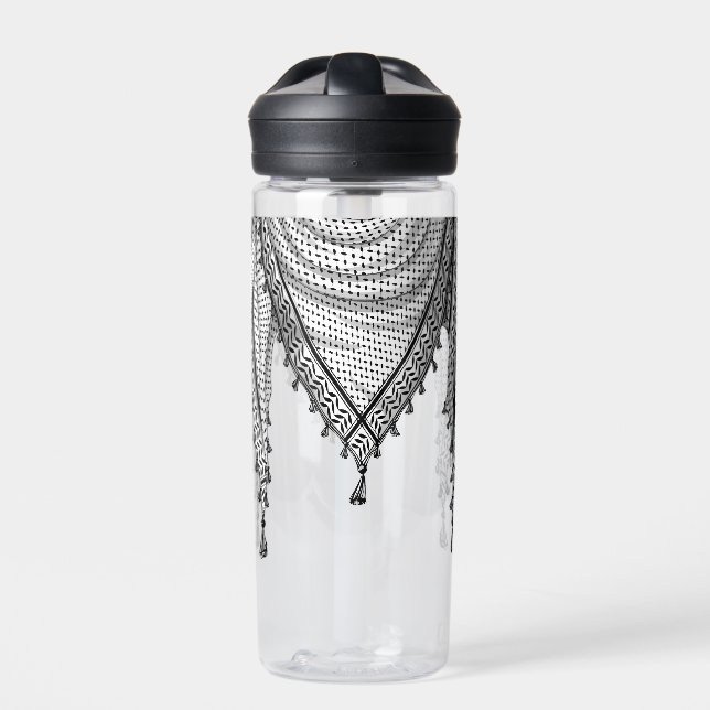Bouteille D'eau Keffiyeh Écharpe palestinienne tissu traditionnel (Extérieur)