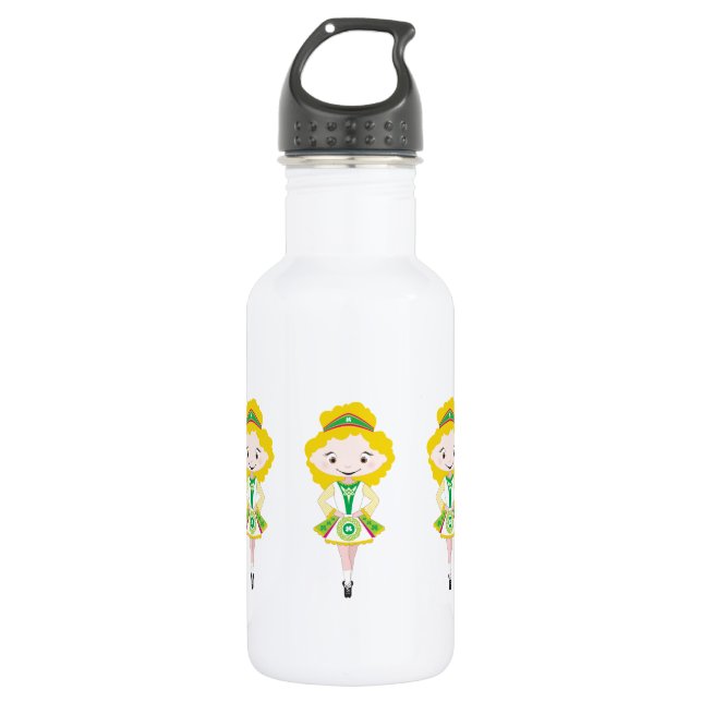 Bouteille D'eau KIDLETS Irish dancer danser troupe cheveux blonds (Devant)