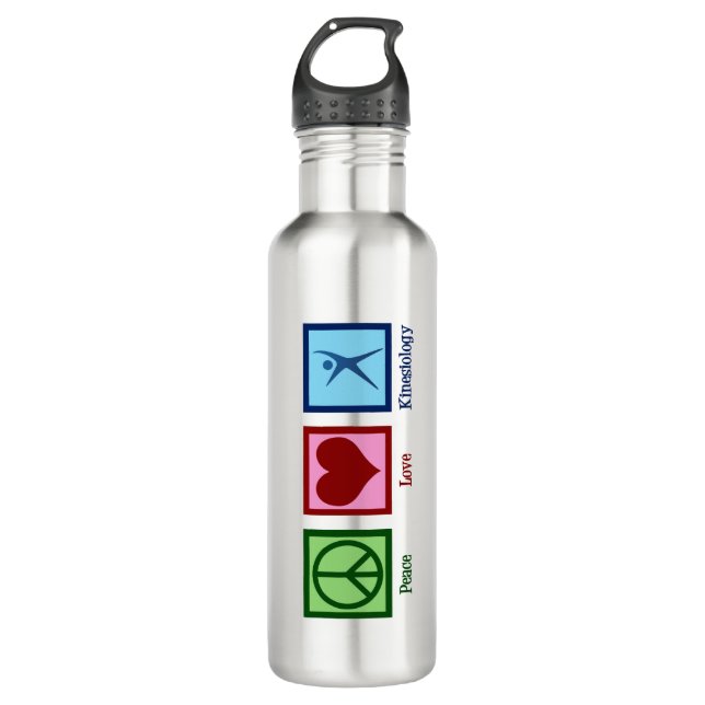 Bouteille D'eau Kinesiologiste Peace Love Kinesiologie (Devant)