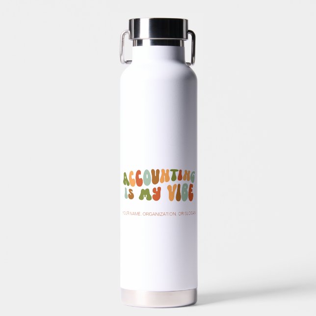 Bouteille D'eau La comptabilité des années 1970 super est My Vibe, (Avant)