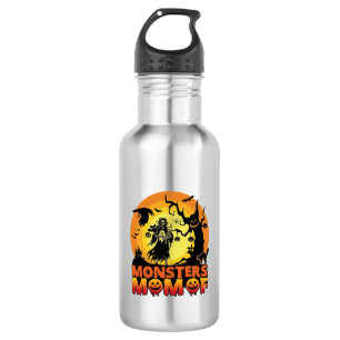 Bouteille D'eau La maman des monstres Halloween Monstre Fantôme Sq
