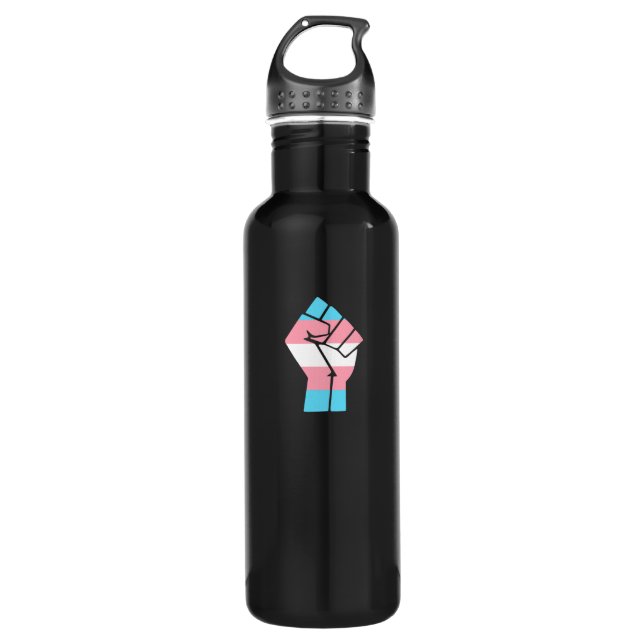 Bouteille D'eau La première conception de la Trans Pride pour l'ég (Devant)