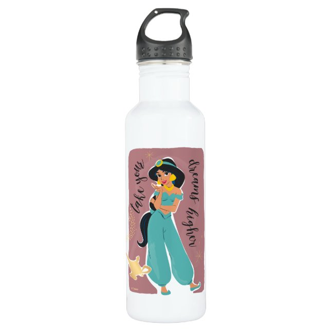 Bouteille D'eau La princesse Jasmine - Faites vos rêves plus haut (Devant)