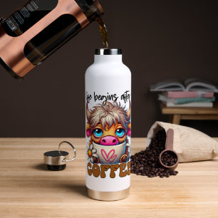 Bouteille D'eau La vie commence après le café