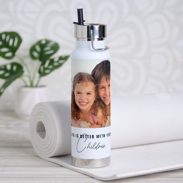 Bouteille D'eau La vie est meilleure avec vos enfants Photo (Yoga)