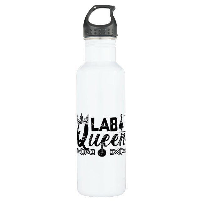 Bouteille D'eau Laboratoire Queen Lab Tech Laboratoire Technicien  (Devant)