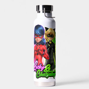 Bouteille D'eau Ladybug & Cat Noir   Lucky & Charming