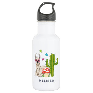 Bouteille D'eau Lama cool en Lunettes de soleil en forme de coeur