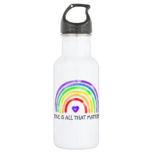 Bouteille D'eau L'amour est tout ce qui compte Rainbow LGBTQIA+