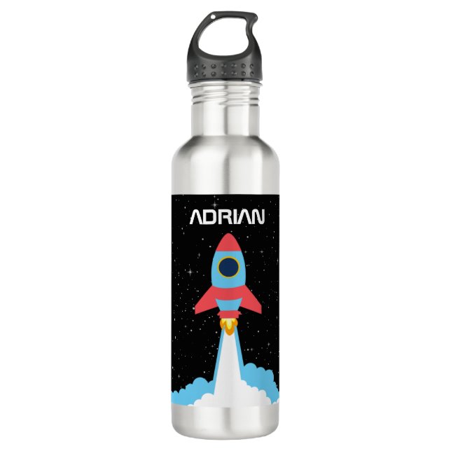 Bouteille D'eau Lancement de fusées dans l'espace extra-atmosphéri (Devant)