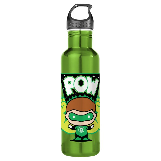 Bouteille D'eau Lanterne verte Chibi Formant Des Poings Géants (Devant)