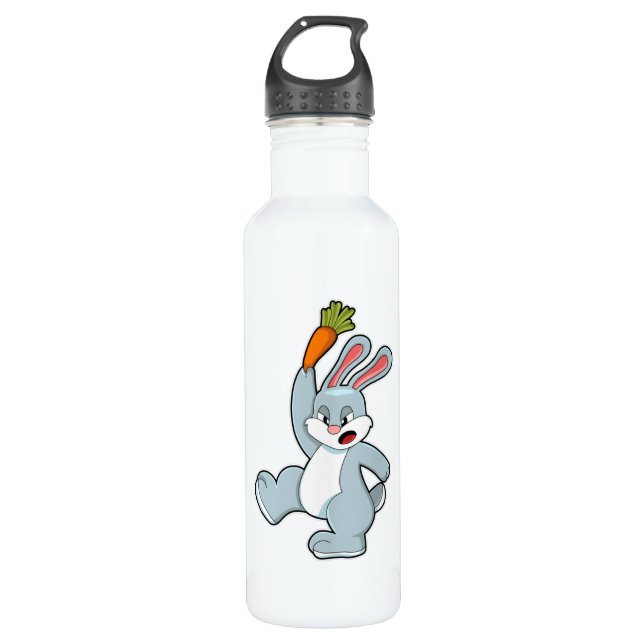 Bouteille D'eau Lapin avec carotte (Devant)