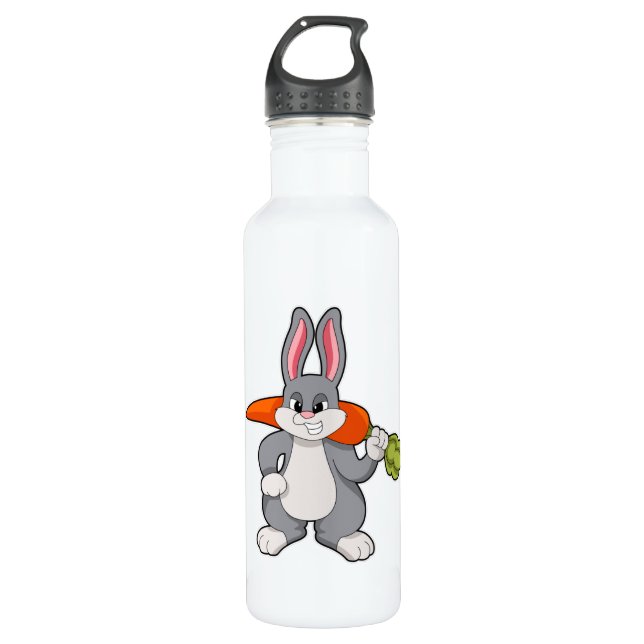 Bouteille D'eau Lapin avec carotte (Devant)