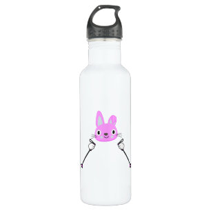 Bouteille D'eau Lapin de ski avec bâtons de ski
