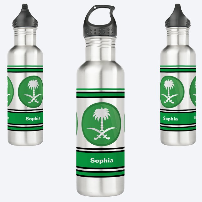 Bouteille D'eau L'Arabie Saoudite Personnalisée Drapeau De Retour  (Créateur téléchargé)