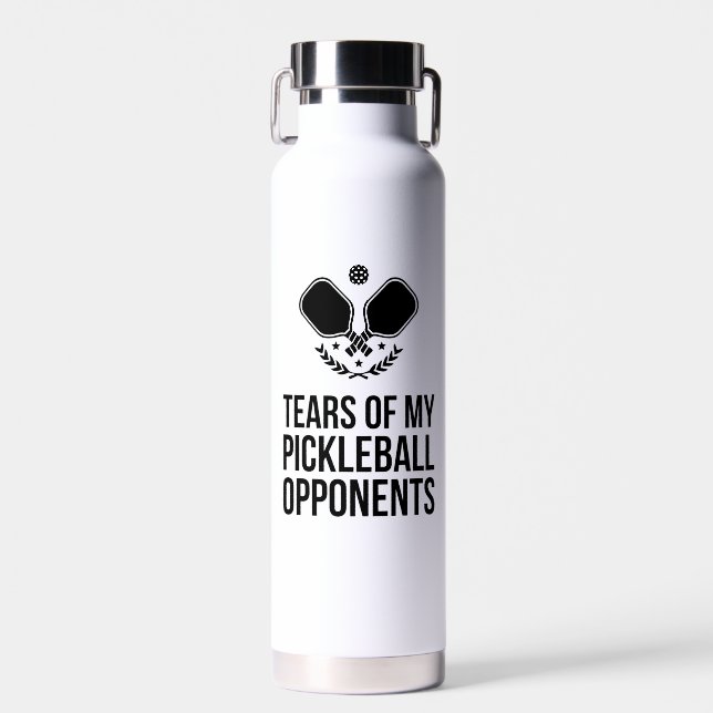 Bouteille D'eau Larmes De Mes Opposants Au Pickleball Nom Personna (Avant)