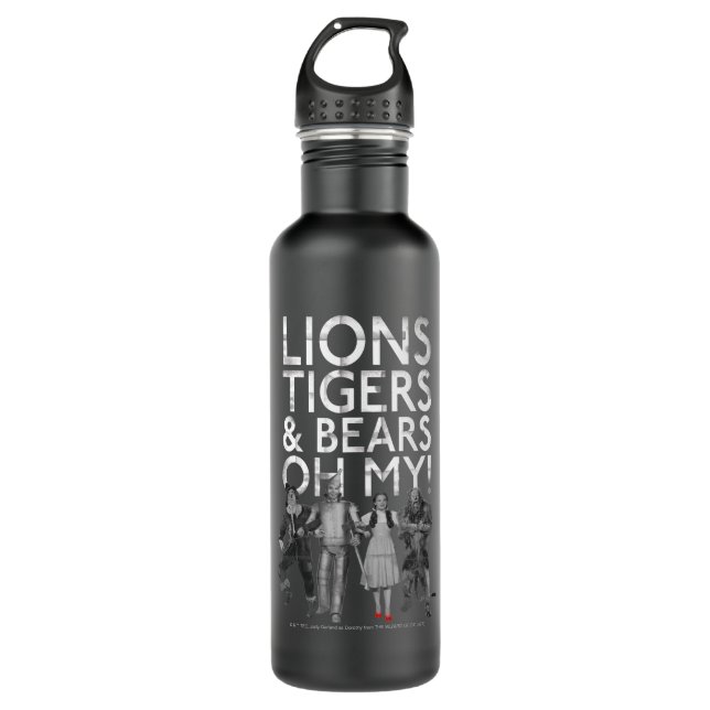 Bouteille D'eau L'Assistant D'Oz™ | Lions Tigers & Ours Oh My! (Devant)