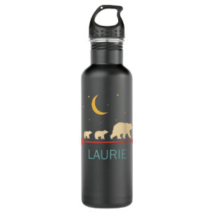 Bouteille D'eau Laurie Nom Cadeau Mama Ours Personnalisé Avec 2 Cu