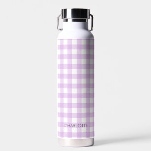 Bouteille D'eau Lavande de chalet personnalisée Lilac En vichy Pla