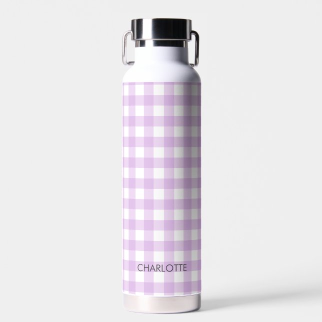 Bouteille D'eau Lavande de chalet personnalisée Lilac En vichy Pla (Avant)
