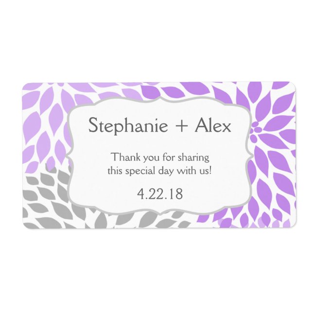 Bouteille d'eau Lavender & Grey Mum - customisez-l (Devant)