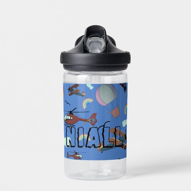 Bouteille D'eau L'aviation colorée amusante (Avant)