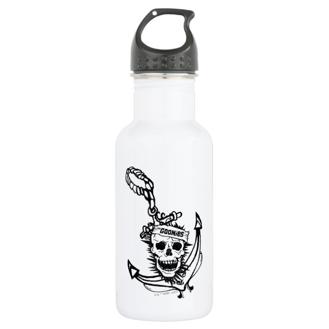 Bouteille D'eau Le crâne et l'Ancre des Goonies (Devant)