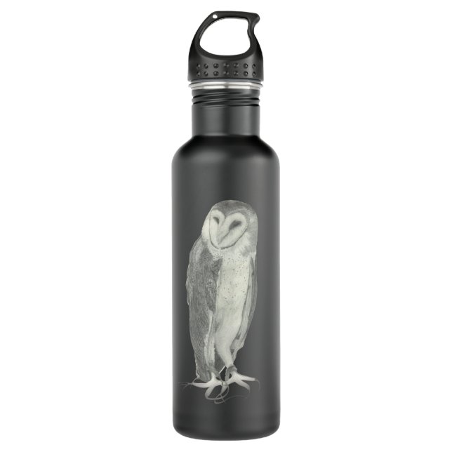 Bouteille D'eau Le hibou de grange | | choisissent votre couleur (Devant)