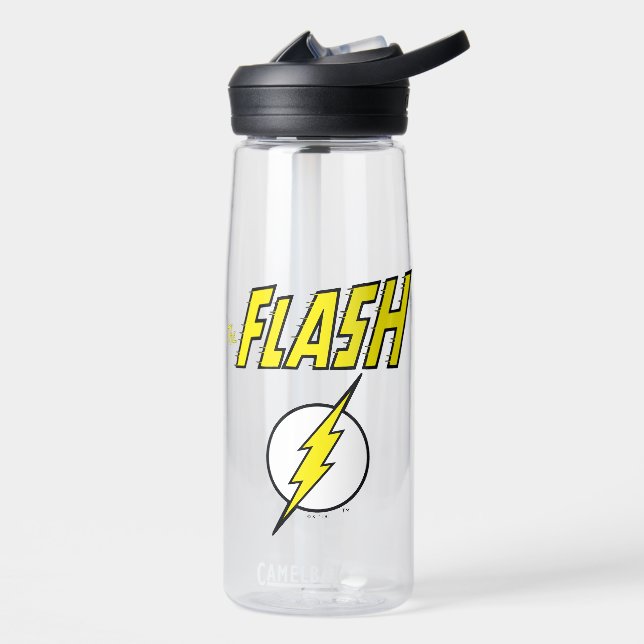 Bouteille D'eau Le nom Flash et logo d'éclair (Gauche)