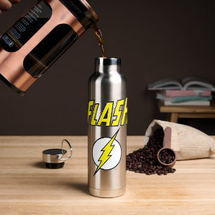 Bouteille D'eau Le nom Flash et logo d'éclair