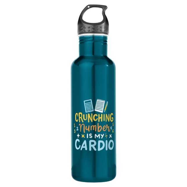 Bouteille D'eau Le Numéro D'Arrêt Comptable Est Mon Cardio (Devant)