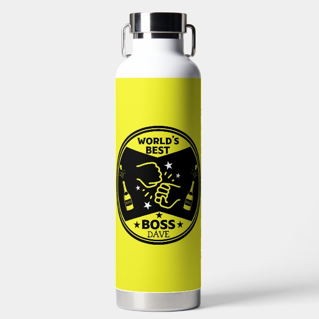 Bouteille D'eau Le plus grand patron du monde (Avant)