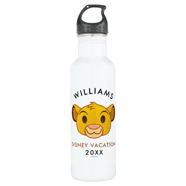 Bouteille D'eau Le Roi Lion| Simba Emoji - Vacances en famille (Devant)