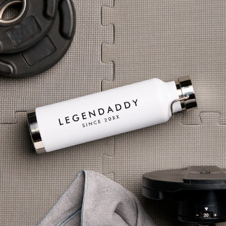 Bouteille D'eau Legendaddy pour légendaire papas simple minimalist
