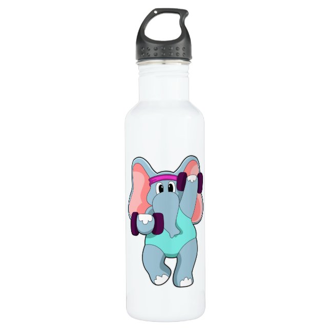 Bouteille D'eau L'éléphant à l'état de force avec les cloches (Devant)