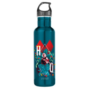 Bouteille D'eau L'équipe du suicide   Harley Quinn Floral Diamond