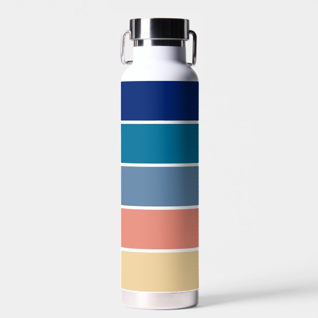 Bouteille D'eau les années 70 80s Retro Striped Stripes (Avant)