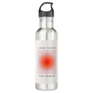 Bouteille D'eau Les Bonnes Choses Vient Citation Inspirationnelle