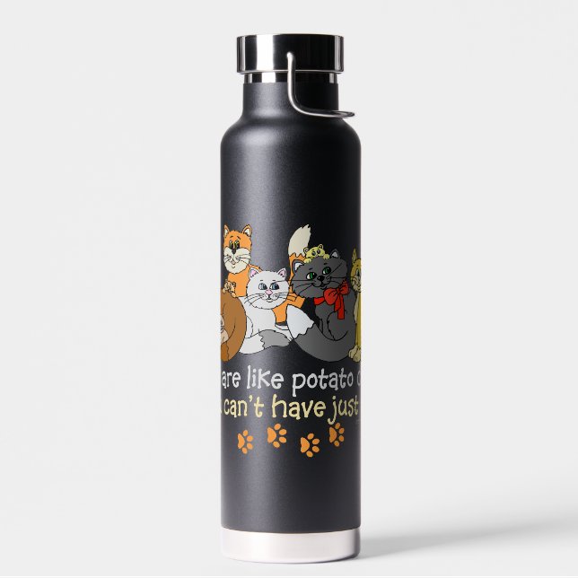 Bouteille D'eau Les chats sont comme des chips (Gauche)