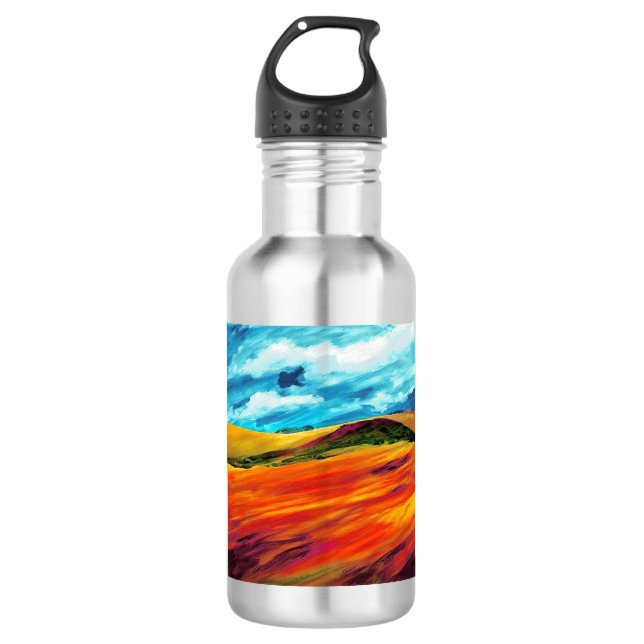 Bouteille D'eau Les collines rouges jaunes (Devant)