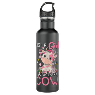Bouteille D'eau Les Enfants Drôle Juste Une Fille Qui Aime La Vach