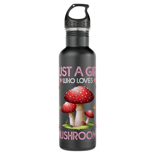 Bouteille D'eau Les Femmes Amateurs De Champignons Don Juste Une F (Devant)