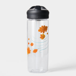 Bouteille D'eau Les feuilles d'automne dans le vent : Design éléga